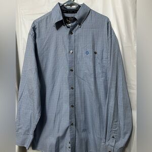 George Straight by Wrangler long sleeve button down shirt men's size XL